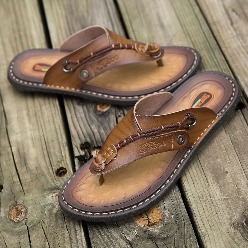 Zapatillas de Microfibra Hombre Verano Hechas a Mano Transpirables | Estilo Conciso