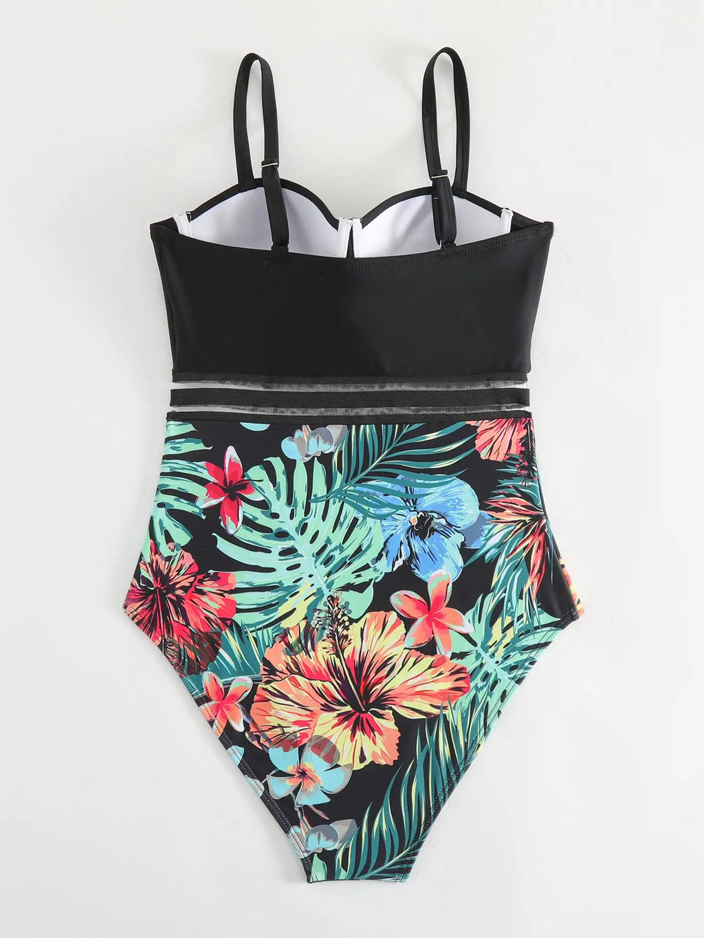 Bikini Tropical con Estampado de Malla | Contraste | Playa y Verano