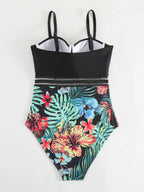 Bikini Tropical con Estampado de Malla | Contraste | Playa y Verano