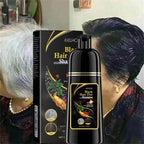 Champú de tinte para el cabello a base de hierbas naturales 3 en 1, cambio de Color del cabello, cabello gris a marrón oscuro, negro, cuidado nutritivo profundo