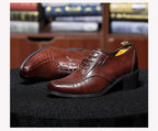 Zapatos Oxford Hombre Charol Elegantes Punta Puntiaguda Fiesta Boda | Alta Calidad