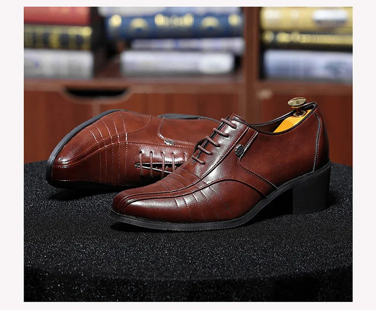 Zapatos Oxford Hombre Charol Elegantes Punta Puntiaguda Fiesta Boda | Alta Calidad