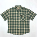 Camisa Cuadros Hombre | Algodón 100% | Estilo Retro Japonés | Manga Corta | Ticotrendy Costa Rica