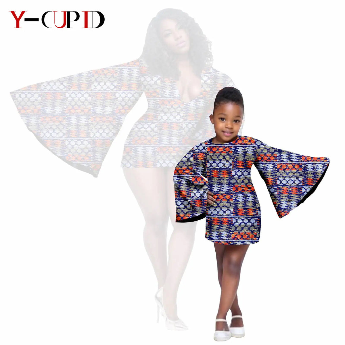 Vestido Dashiki y Mini Capa Madre e Hija | Tico Trendy