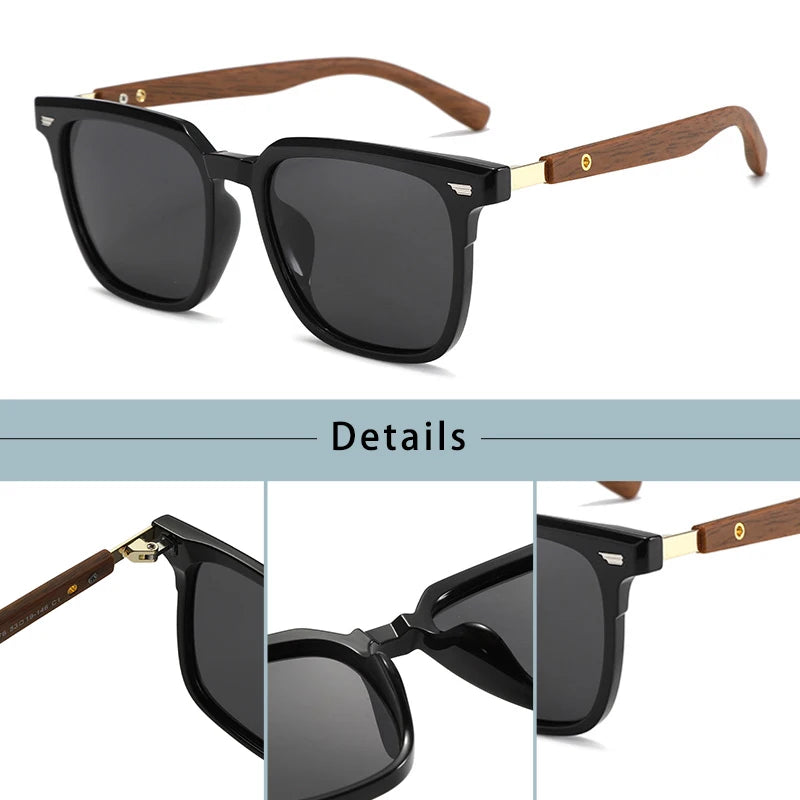 Gafas de Sol Polarizadas CATERSIDE | Montura TR90 y Patillas de Madera | UV400