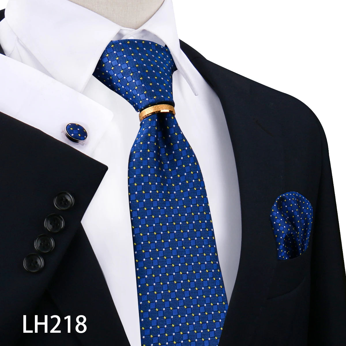Set De Corbata Anillo Gemelos Pañuelo Accesorio De Traje Boda