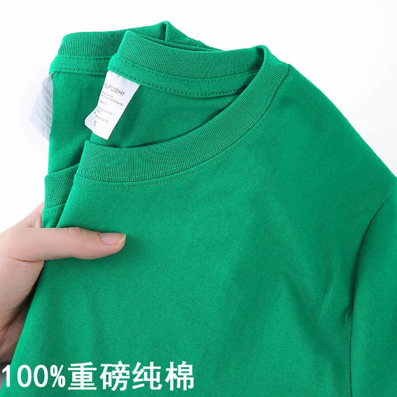 Camiseta Algodón 100% Coreana Cuello Redondo | Estilo Casual Fresco Unisex M-4XL