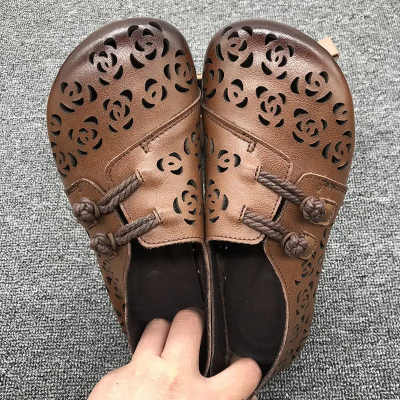 Mocasines de Diseñador con Punta Cuadrada | Ajuste Ancho | Cuero Suave | Novedad
