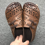 Mocasines de Diseñador con Punta Cuadrada | Ajuste Ancho | Cuero Suave | Novedad