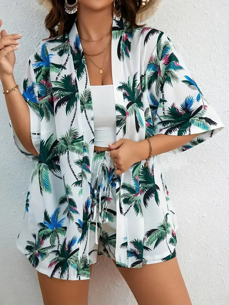 Conjunto Elegante Verano 2025 | Camisa Estampada Resort | Camisa Estampada