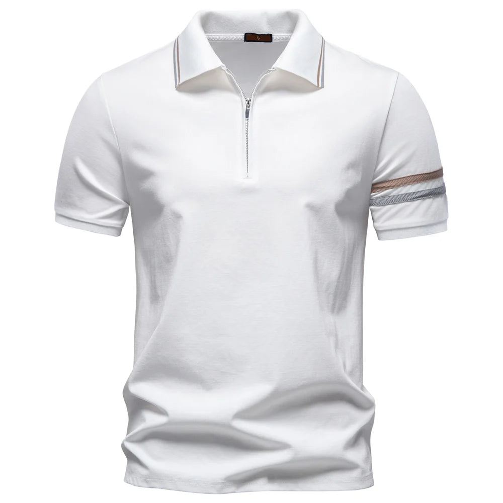 Polo Media Cremallera Ligero Hombre | Color Sólido Transpirable | Tallas S-XXL | Tico Trendy