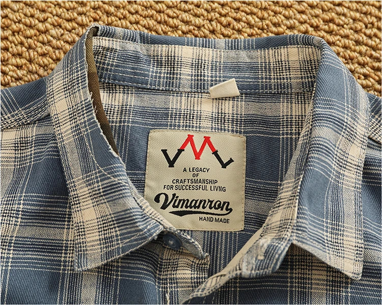 Camisa Casual Hombre | Cuadros Tartán | Algodón Puro | Manga Corta | Ticotrendy Costa Rica