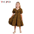 Vestido Ankara Cuello Volantes Dobles Niña | Fiesta | Tallas XS-XXL | Tico Trendy