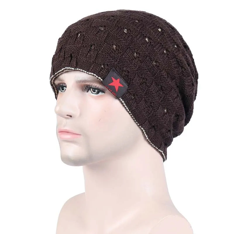 Gorro Punto Acrílico Rayas Cálido Térmico | Invierno Montar Casual Unisex
