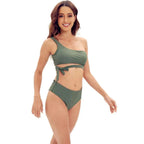 Bikini de Una Correa para Hombro - Traje de Baño Dividido