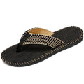 Chanclas Hombre Lino Tejidas Ligeras Interiores Silenciosas | Verano