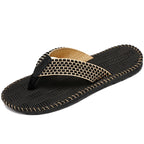 Chanclas Hombre Lino Tejidas Ligeras Interiores Silenciosas | Verano