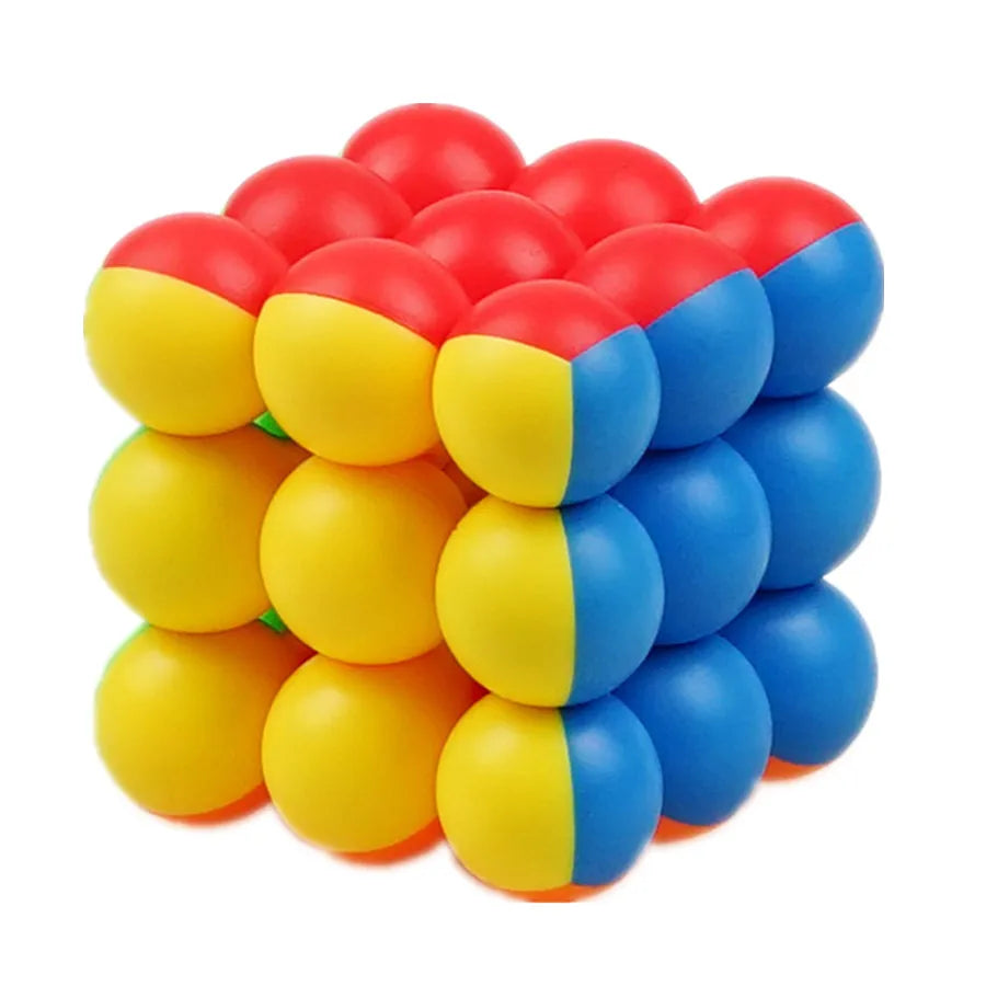 YuanZhu-Cubo mágico educativo para niños, juguete de rompecabezas, Cubo mágico ABS, YJ Little Ball 3x3, 3x3