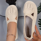 Zapatos Planos De Malla Transpirable Para Mujer | Tela Hueca Fondo Suave