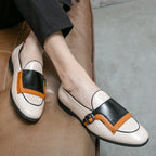 Mocasines Azules Lujo Hombre | Casual Negocios Punta Redonda Sin Cordones Talla Grande
