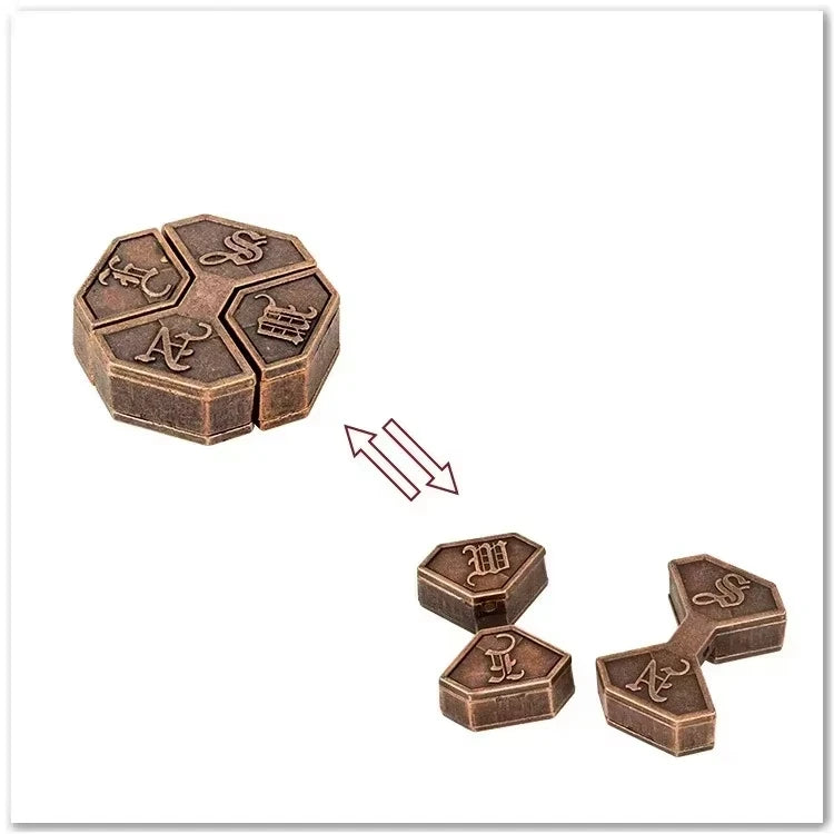Rompecabezas de Metal IQ clásico creativo, rompecabezas mágico desconcertante, juego de juguetes para niños y adultos, regalos divertidos para niños