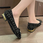 Zapatos Planos de Retales con Hebilla | Estilo Coreano | Punta Estrecha | Primavera y Otoño