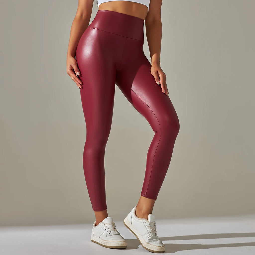 Leggings Cuero Verano Mujer | Cintura Alta Efecto Push Up | Piel Sintética