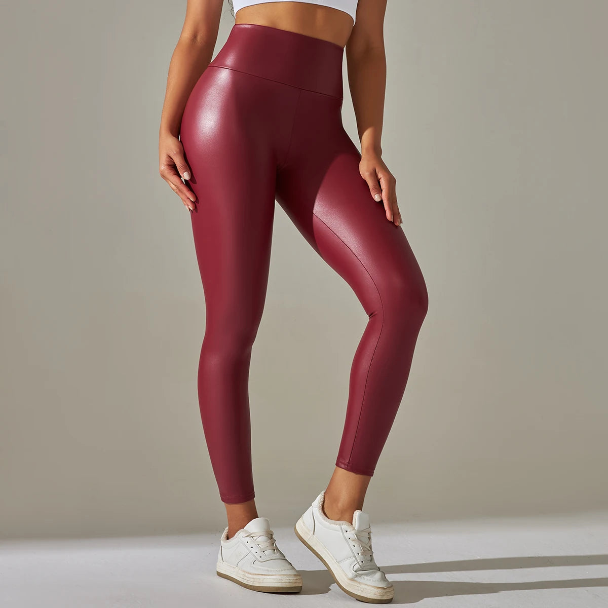 Leggings Cuero Verano Mujer | Cintura Alta Efecto Push Up | Piel Sintética