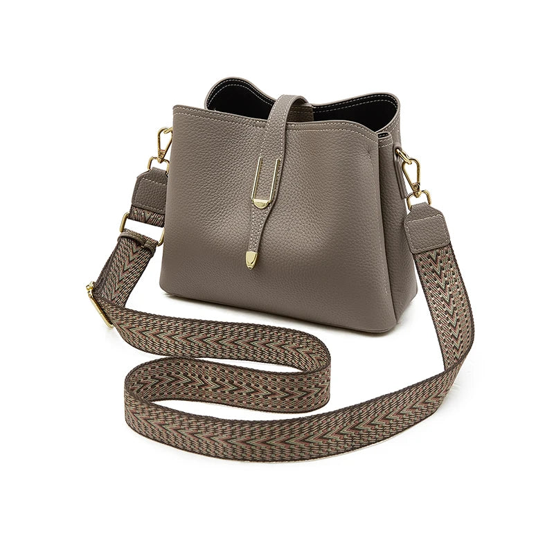 LAORENTOU Bolso cruzado de cuero de vaca para mujer, bolso de hombro informal a la moda, regalo de Festival para esposa, mamá