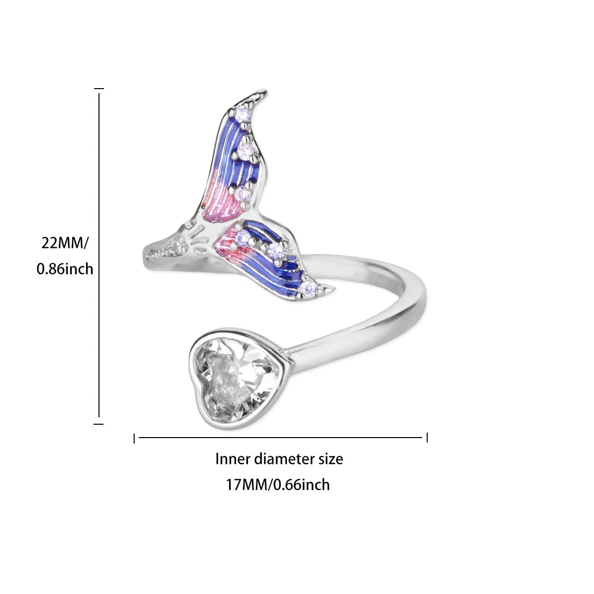 Anillo Mariposa Ticotrendy | Zirconia y Cola Pez | Acero Inox Oro | Joyería Moda 2025