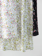 Falda Larga De Gasa Floral Con Abertura Y Vuelo De Verano