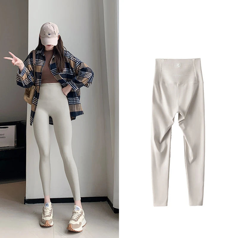 Leggings Piel Tiburón Ciruela | Sensación Desnuda 3D Push Up | Sexy Yoga Fitness PV | Ticotrendy