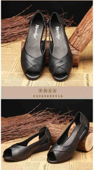 Sandalias de Cuña Planas | Punta Abierta | Tallas 41-42 | Genuinas
