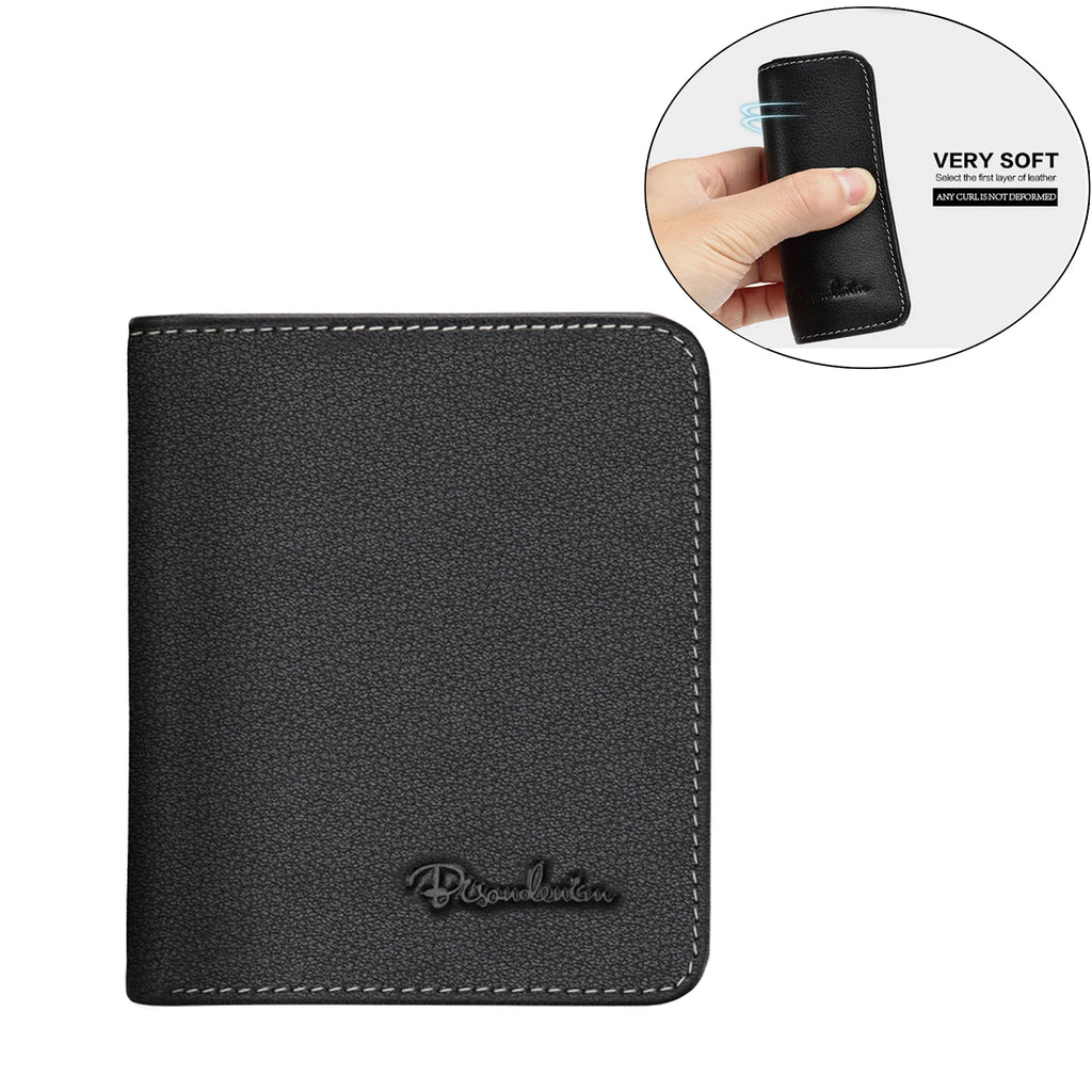 Billetera Mini Slim Cuero Genuino | Piel Vaca Vintage Negocios | Monedero Tarjetero | Ticotrendy