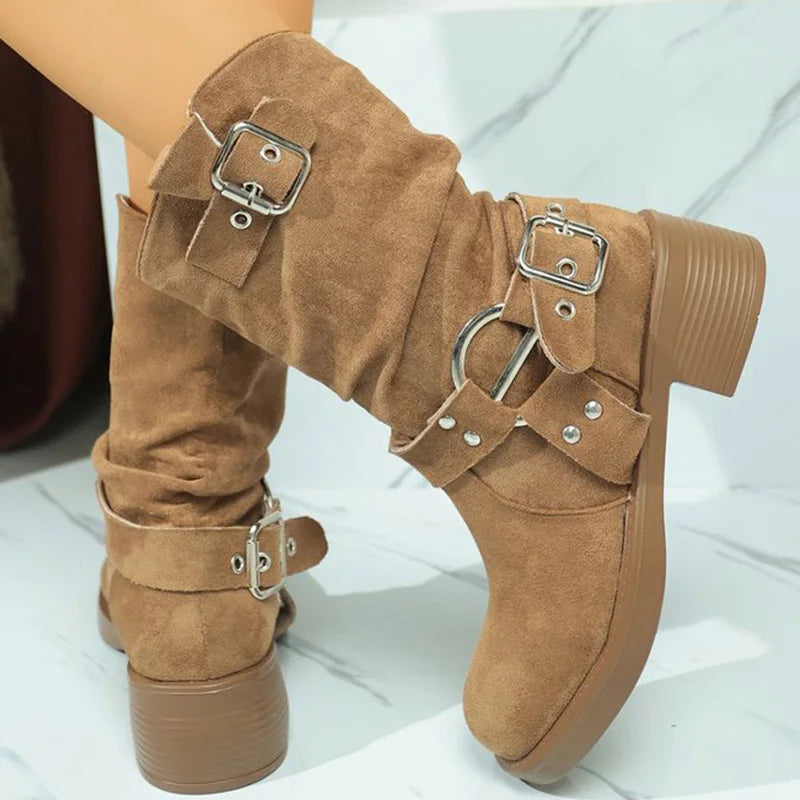 Botines de Plataforma | Ante Sintético | Estilo Urbano | Mujer