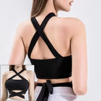 Top Sujetador Deportivo para Mujer | Cremallera Frontal y Realce | Top de Yoga y Fitness