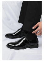 Zapatos Formales Morados Hombre | Charol Punta Estrecha Sin Cordones Cómodos Negocios
