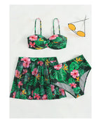 Bikini con Estampado Tropical y Falda - Para un Día en el Caribe