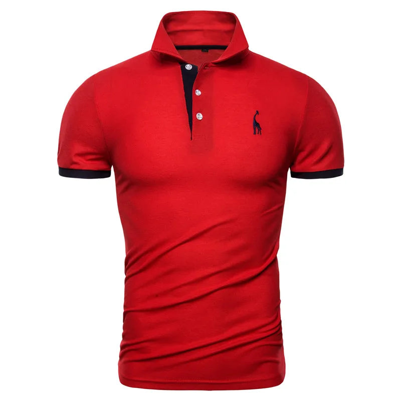 Polo Bordado Jirafa Hombre | Manga Corta Casual | Tallas XS-5XL | Tico Trendy