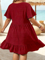 Vestido Oversize Verano 2026 | Cuello Redondo y Patchwork | Manga Corta Holgado | Tico Trendy