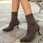 Botines de Malla Elegantes | Tacón Cuadrado Retro