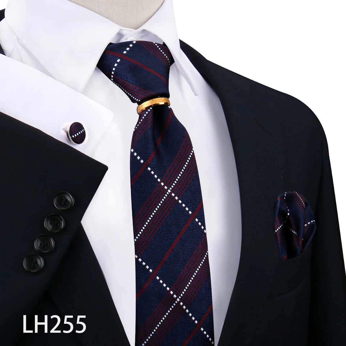 Set De Corbata Anillo Gemelos Pañuelo Accesorio De Traje Boda