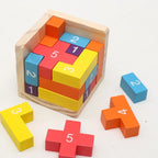Rompecabezas de cubo 3D Luban entrelazado juguete educativo creativo de madera cerebro mente juego de aprendizaje temprano regalo para niños carta