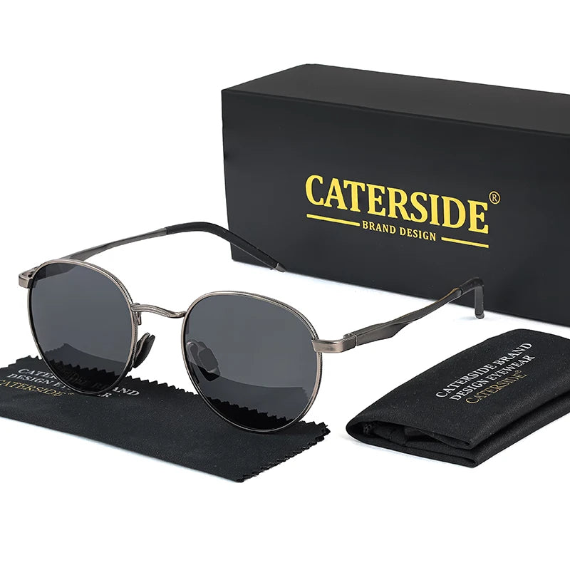 Gafas de Sol CATERSIDE Polarizadas | Montura Redonda Metal | Estilo Punk
