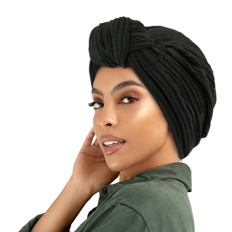 Turbante Elástico con Volantes | Diadema Trenzada Anudada | Accesorio Versátil