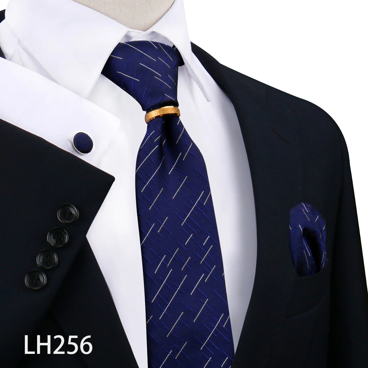 Set De Corbata Anillo Gemelos Pañuelo Accesorio De Traje Boda
