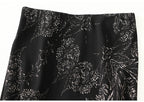 Falda Vintage de Satén | Estampado Floral Elegante