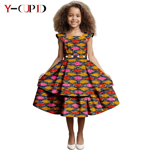 Vestido Bouffant Cuentas Africanas Niña | Fiesta Elegante | Tallas XS-XXL | Tico Trendy