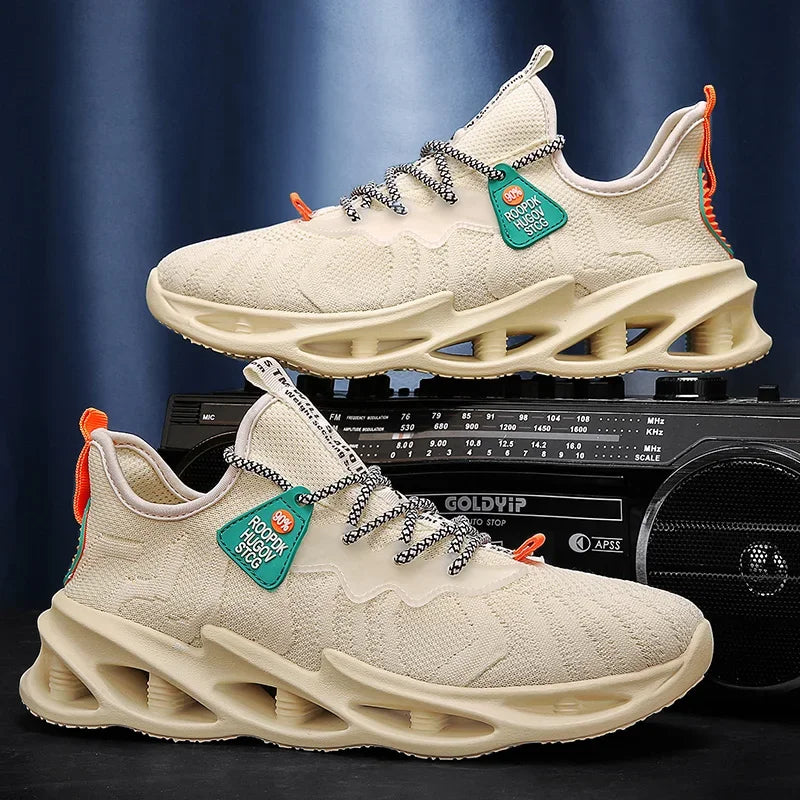 Zapatillas de deporte finas para hombre, zapatos transpirables huecos, de marca, para correr, de red, para jóvenes, verano, 2023