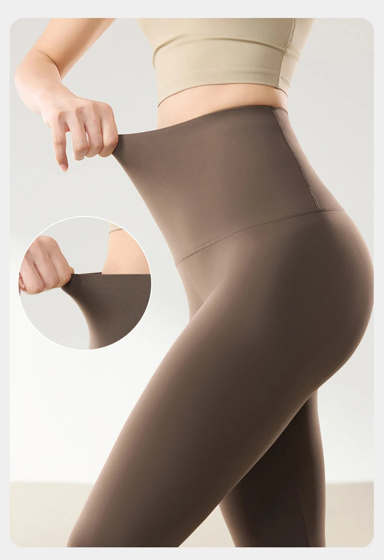 Leggings Piel Tiburón PV | Cintura Alta Bolsillo Espalda | Ajustado Sexy Fitness Yoga | Ticotrendy